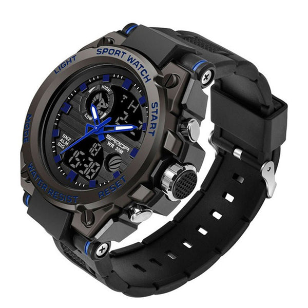 Outdoor Sports Dual Display Movement Multi-kinetic Energy Electronic Watch